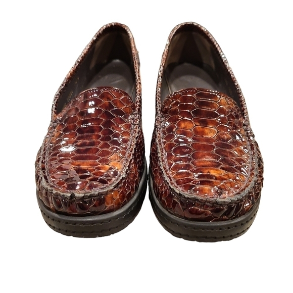 Vintage Stuart Weitzman Y2K 90s Low Platform Faux Snakeskin Shoe, Size 7.5 - Picture 3 of 16